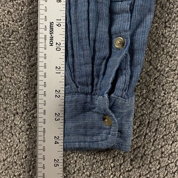 Marine Layer Shirt Men's Medium Button Down Cotton Blue Selvage - Picture 11 of 11